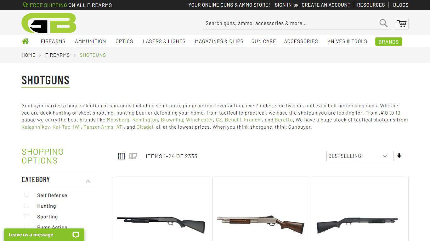 Best Online Shotgun Sales, Selection & Discounted Prices! - Gunbuyer